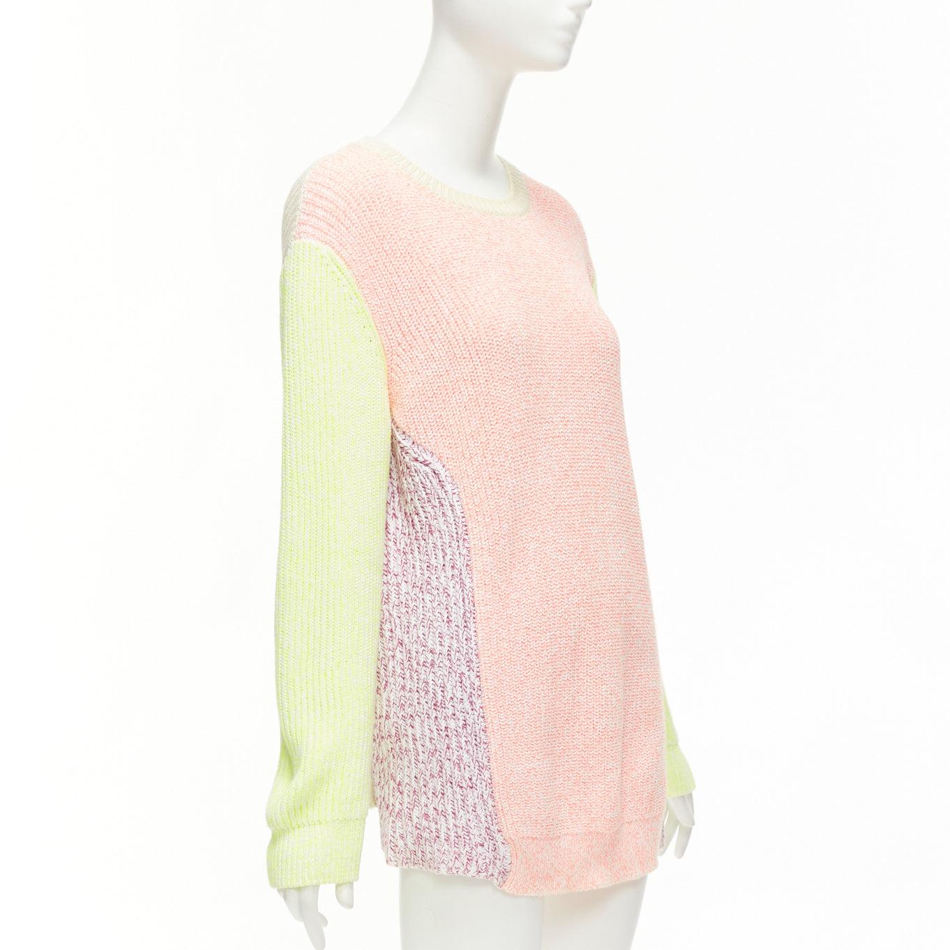 STELLA MCCARTNEY 2012 neon yellow orange cotton blend oversized sweater IT44 L
Reference: CNPG/A00060
Brand: Stella McCartney
Designer: Stella McCartney
Collection: 2012 - Runway
Material: Cotton, Blend
Color: Neon Yellow, Multicolour
Pattern: