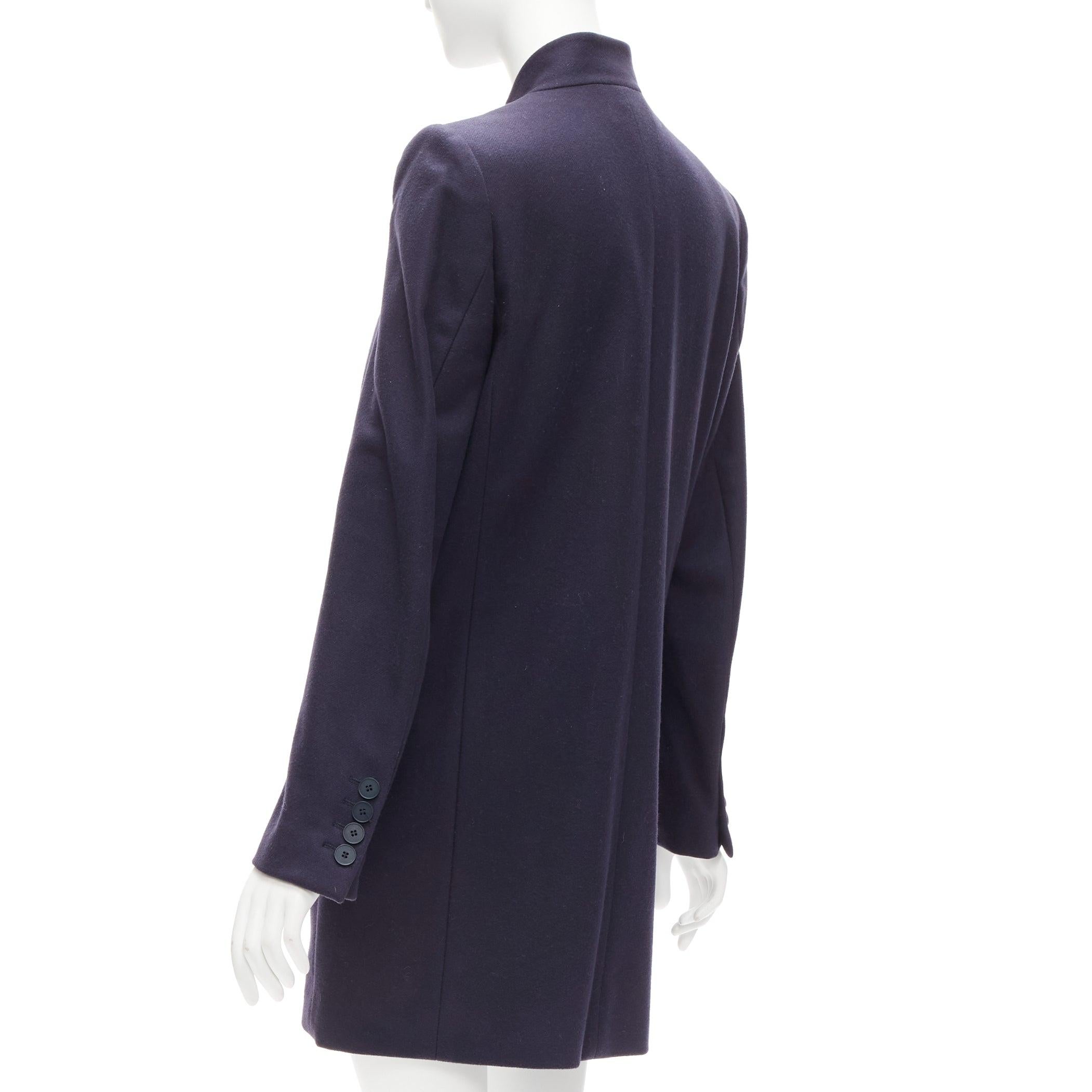 STELLA MCCARTNEY 2013 Bryce navy wool cashmere longline blazer coat IT42 M For Sale 1