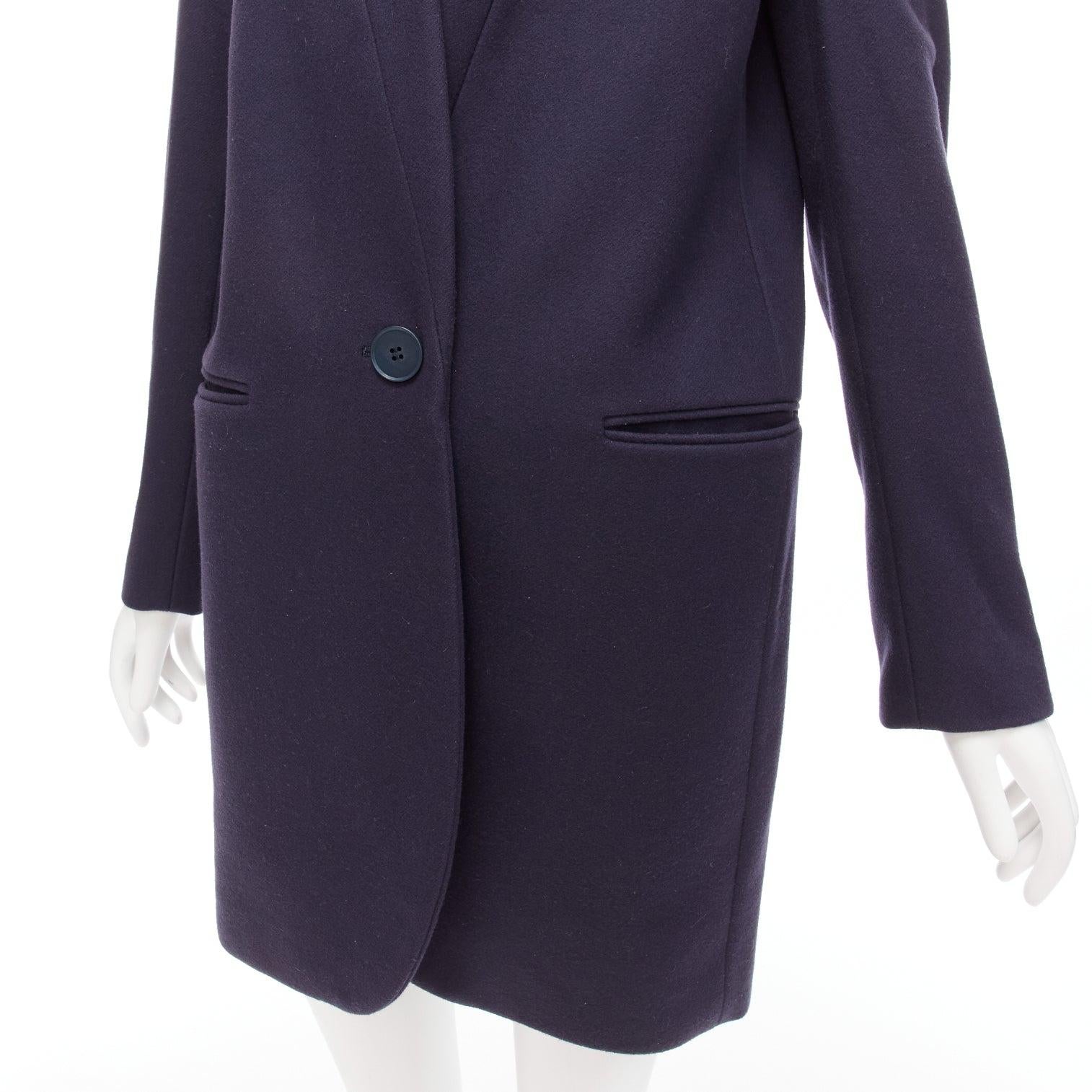 STELLA MCCARTNEY 2013 Bryce navy wool cashmere longline blazer coat IT42 M For Sale 2