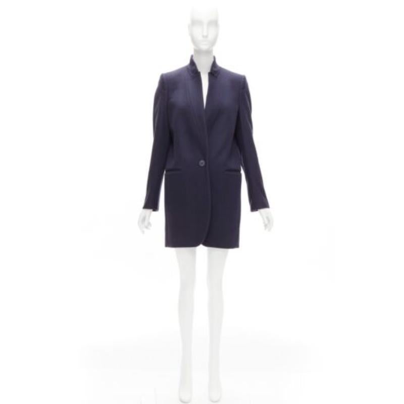 STELLA MCCARTNEY 2013 Bryces cappotto blazer longline in lana e cachemire IT42 M. in vendita 4