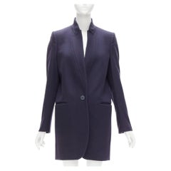 STELLA MCCARTNEY 2013 Bryce navy wool cashmere longline blazer coat IT42 M
