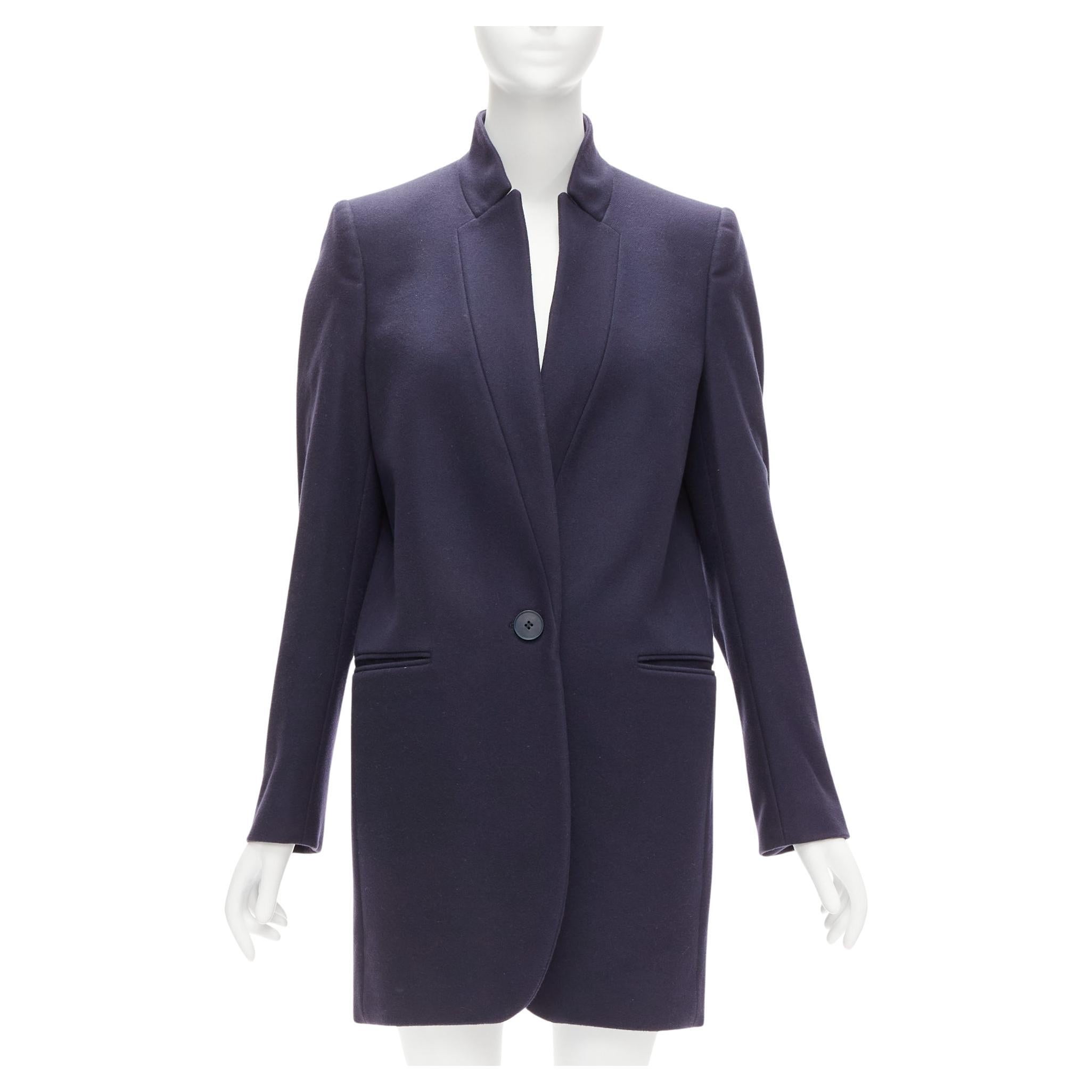 STELLA MCCARTNEY 2013 Bryce navy wool cashmere longline blazer coat IT42 M For Sale