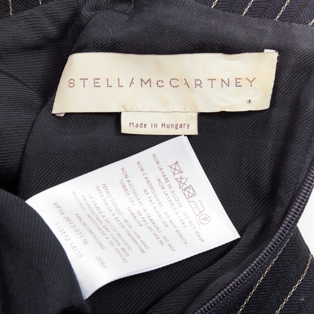 Stella McCartney 2013 robe à plis structurels en laine mélangée grise IT40 S en vente 3