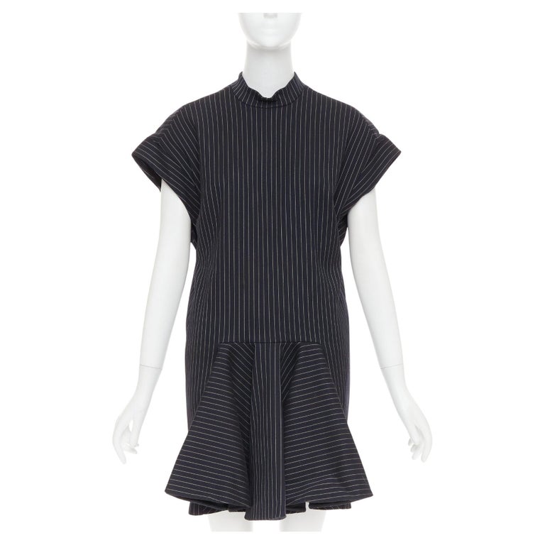 open lace back dress Miss Circle Women Palina Pinstripes Cotton Poplin Pleated Midi Preppy Shirt Dress