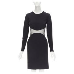 STELLA MCCARTNEY 2013 Laufsteg Ikonisches Bodycon-Kleid mit durchsichtiger Taille IT40 S