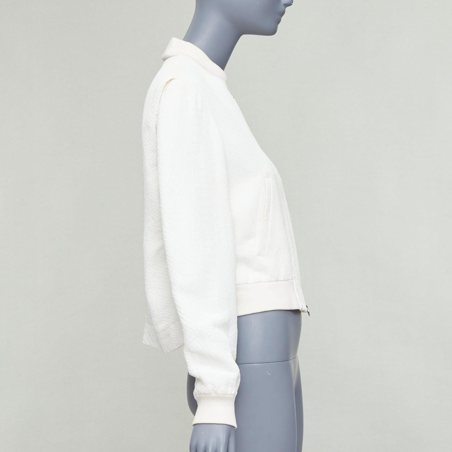 De las mujeres STELLA MCCARTNEY 2013 Bomber recortada en jacquard escamado blanco IT40 S en venta