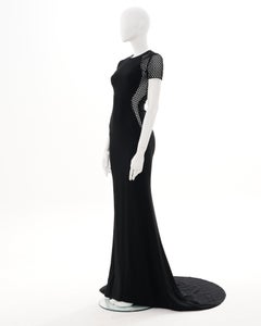 Stella McCartney 2014 Black Silk evening dress with train