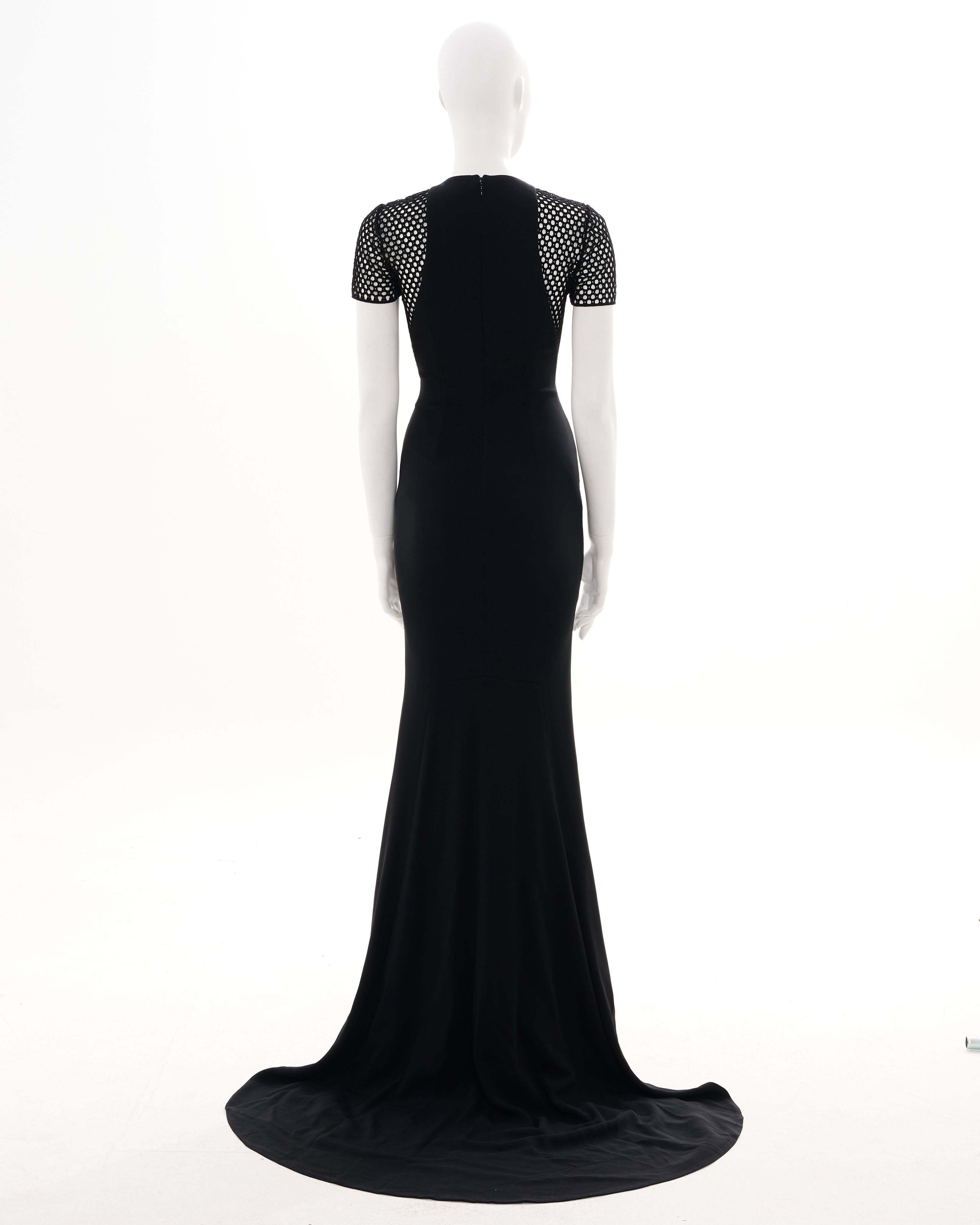 Stella McCartney 2014 Black Silk evening dress with train In Excellent Condition For Sale In Milano, IT