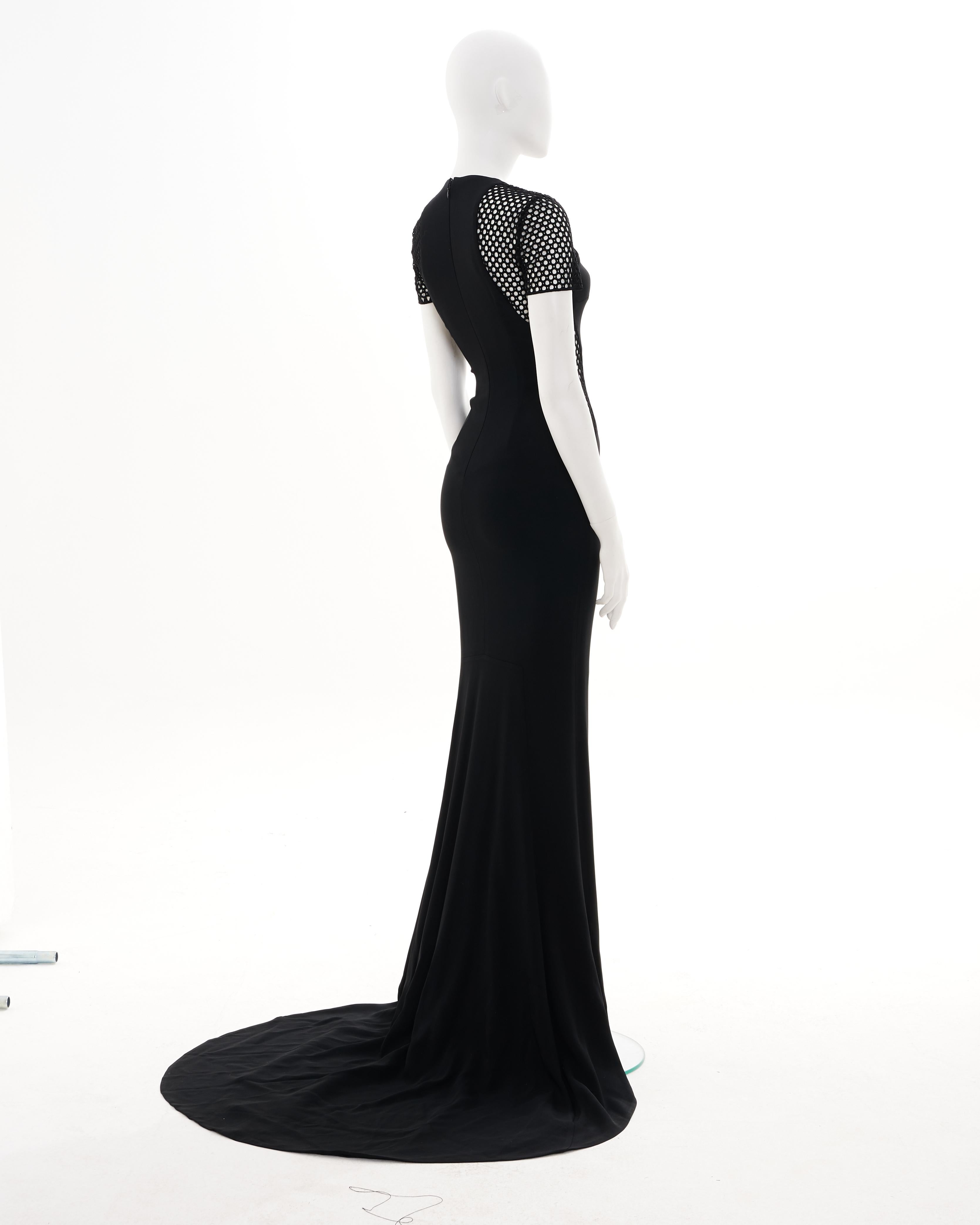 Women's Stella McCartney 2014 Black Silk evening dress with train For Sale