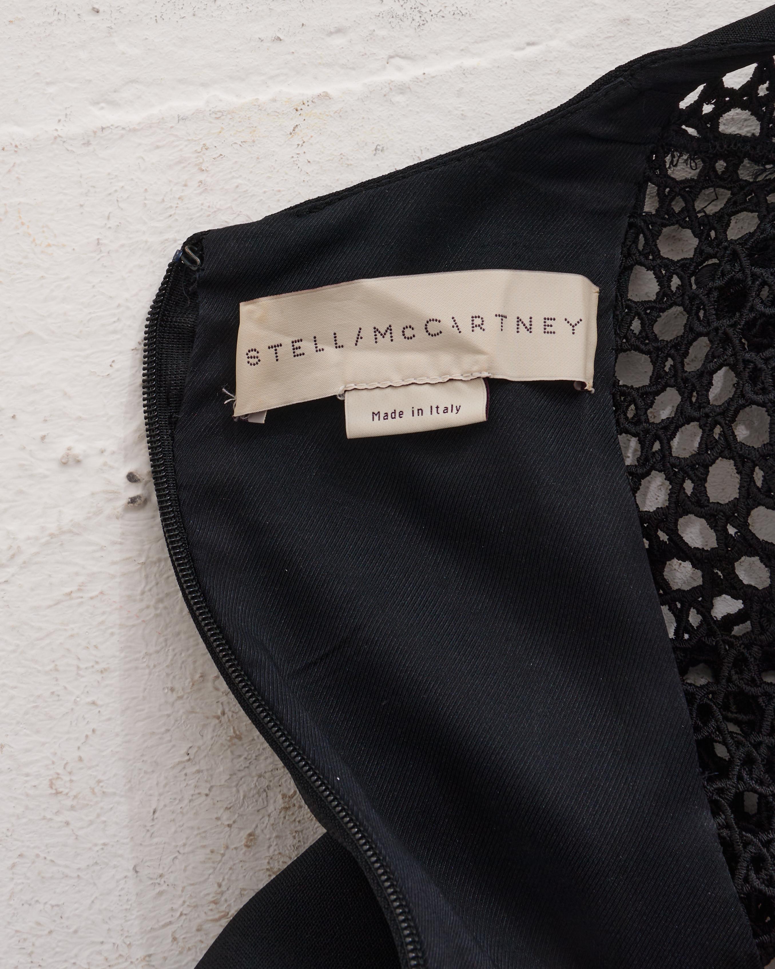 Stella McCartney 2014 Black Silk evening dress with train For Sale 3
