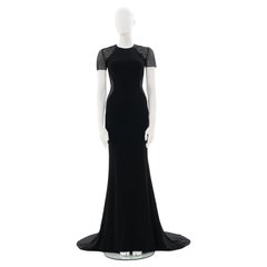 Stella McCartney 2014 Black Silk evening dress with train