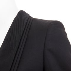 STELLA MCCARTNEY 2014 black wool layered shawl collar tuxedo blazer IT36A XXS
