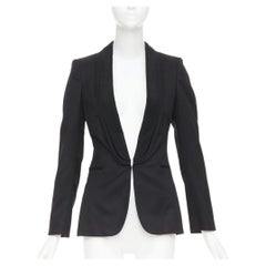 STELLA MCCARTNEY 2014 black wool layered shawl collar tuxedo blazer IT36A XXS