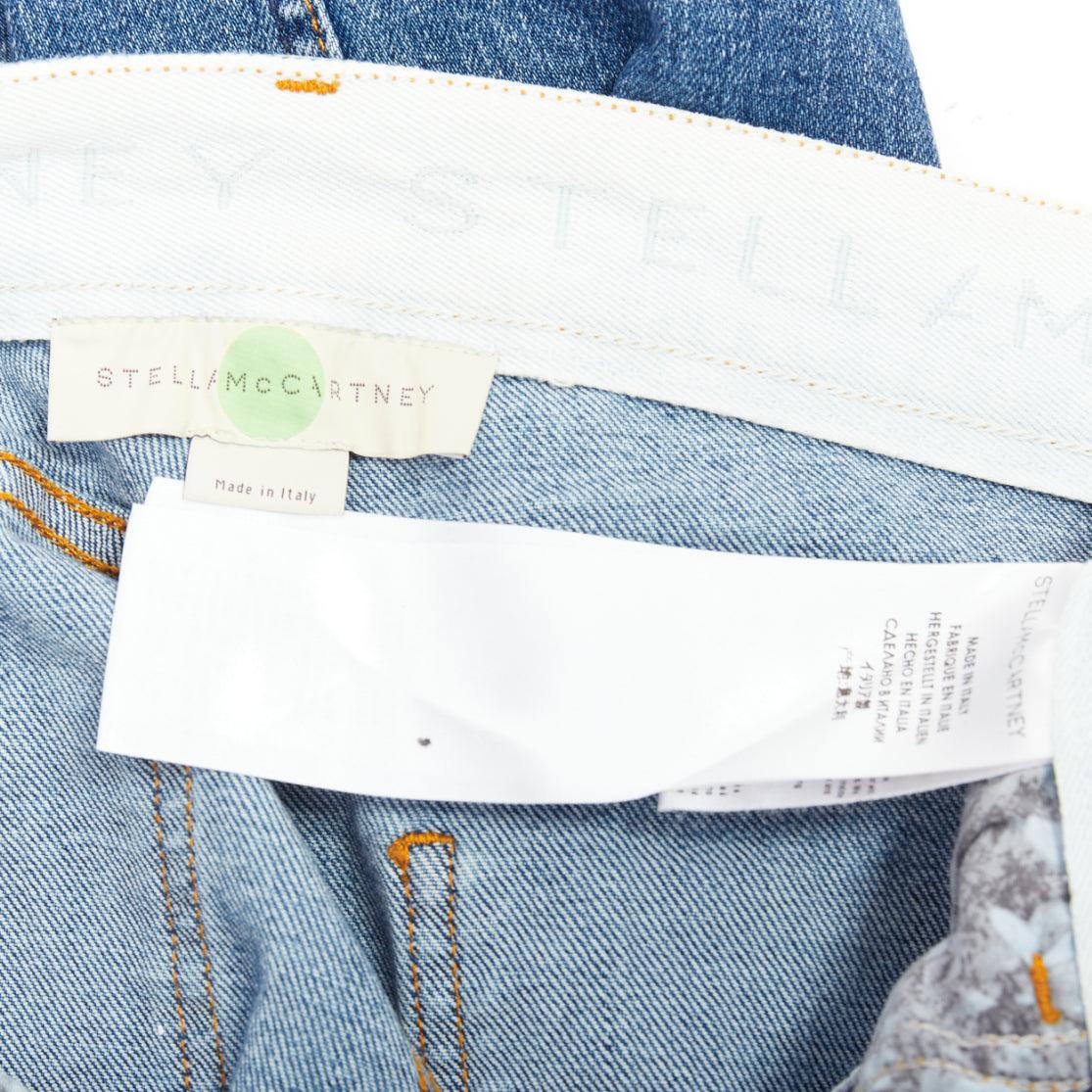 STELLA MCCARTNEY 2014 jaune bleu patch superhero jeans cropped 25