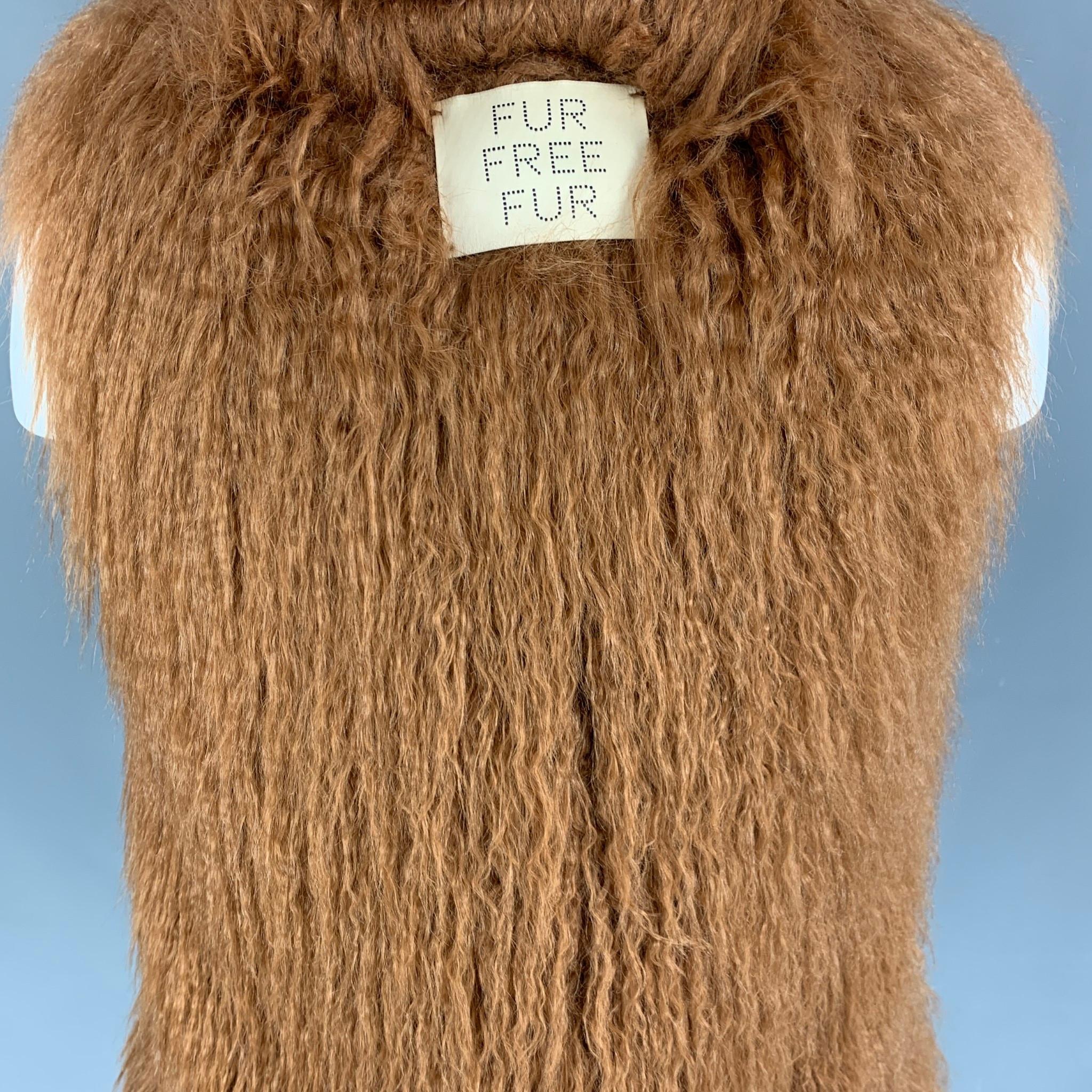 Women's STELLA McCARTNEY 2015 Size XS Brown Faux Fur Vest