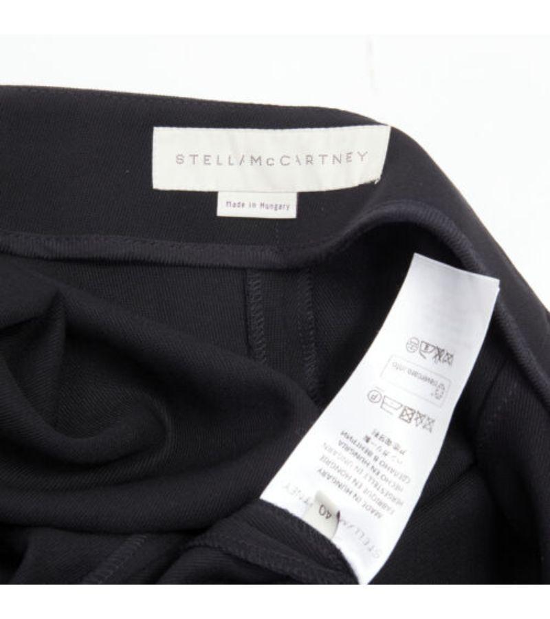 STELLA MCCARTNEY 2015 wool black silver button embellished wide leg pants IT40 S For Sale 5