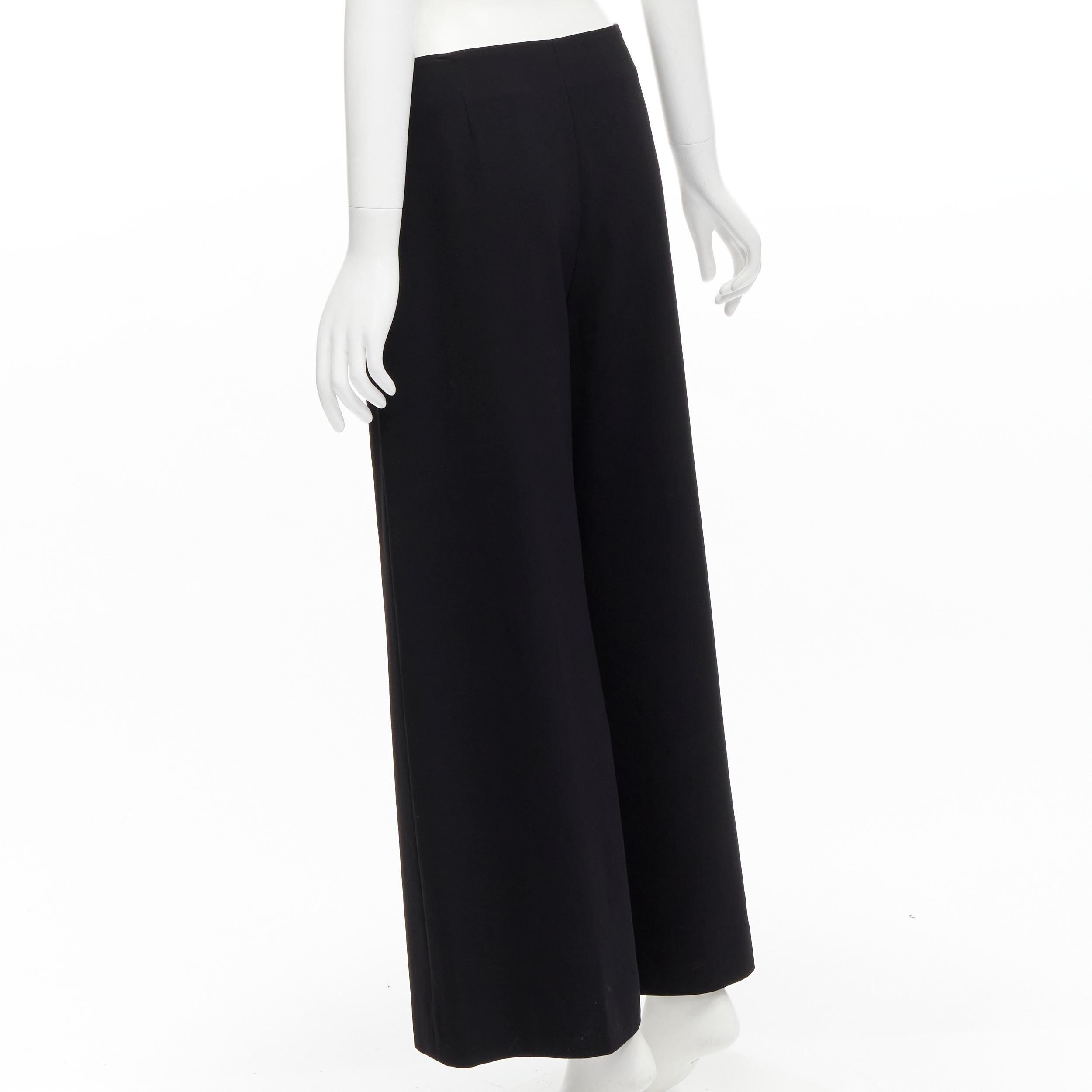 Donna STELLA MCCARTNEY 2015 pantaloni a gamba larga in lana nero argento impreziositi da bottoni IT40 S in vendita