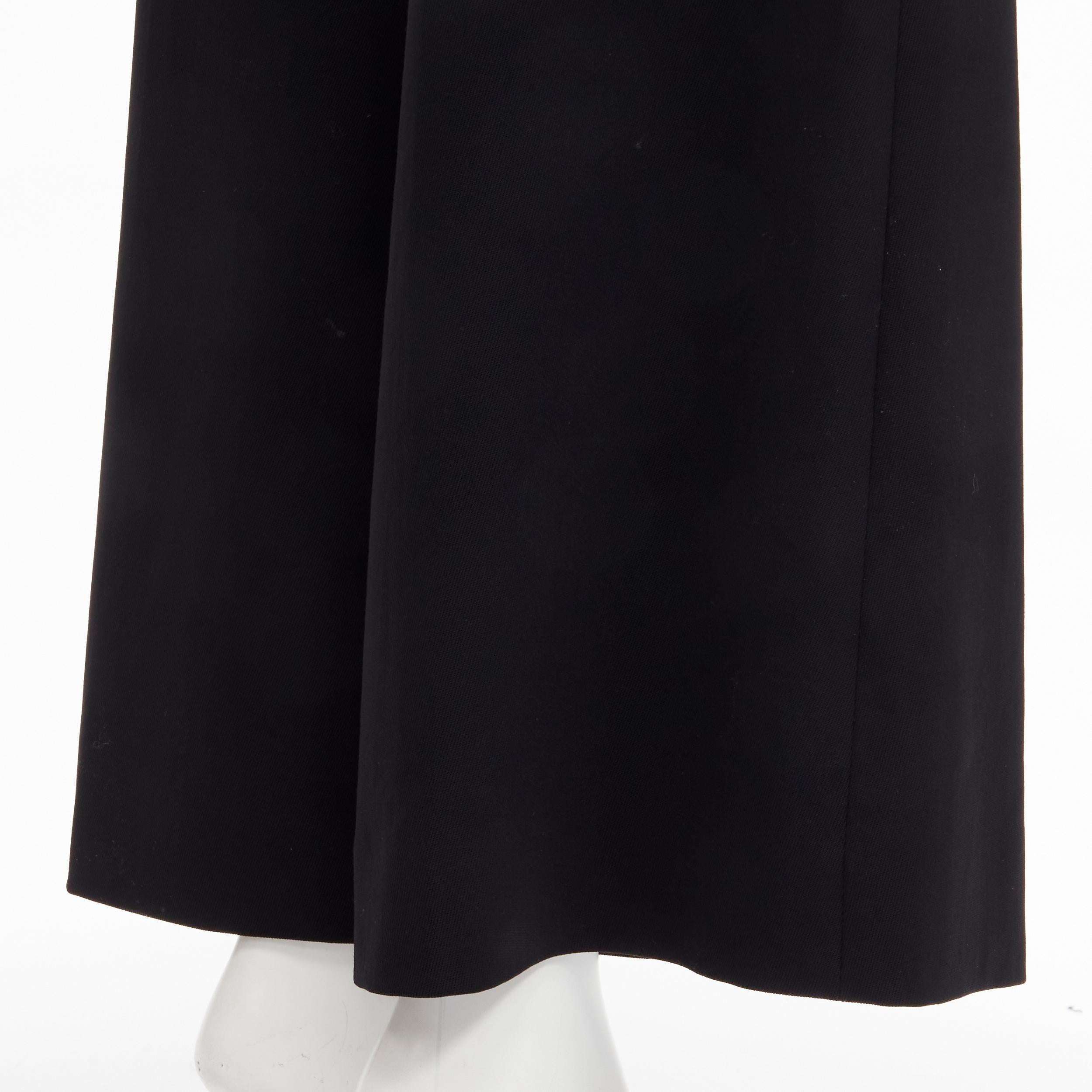 STELLA MCCARTNEY 2015 pantaloni a gamba larga in lana nero argento impreziositi da bottoni IT40 S in vendita 4