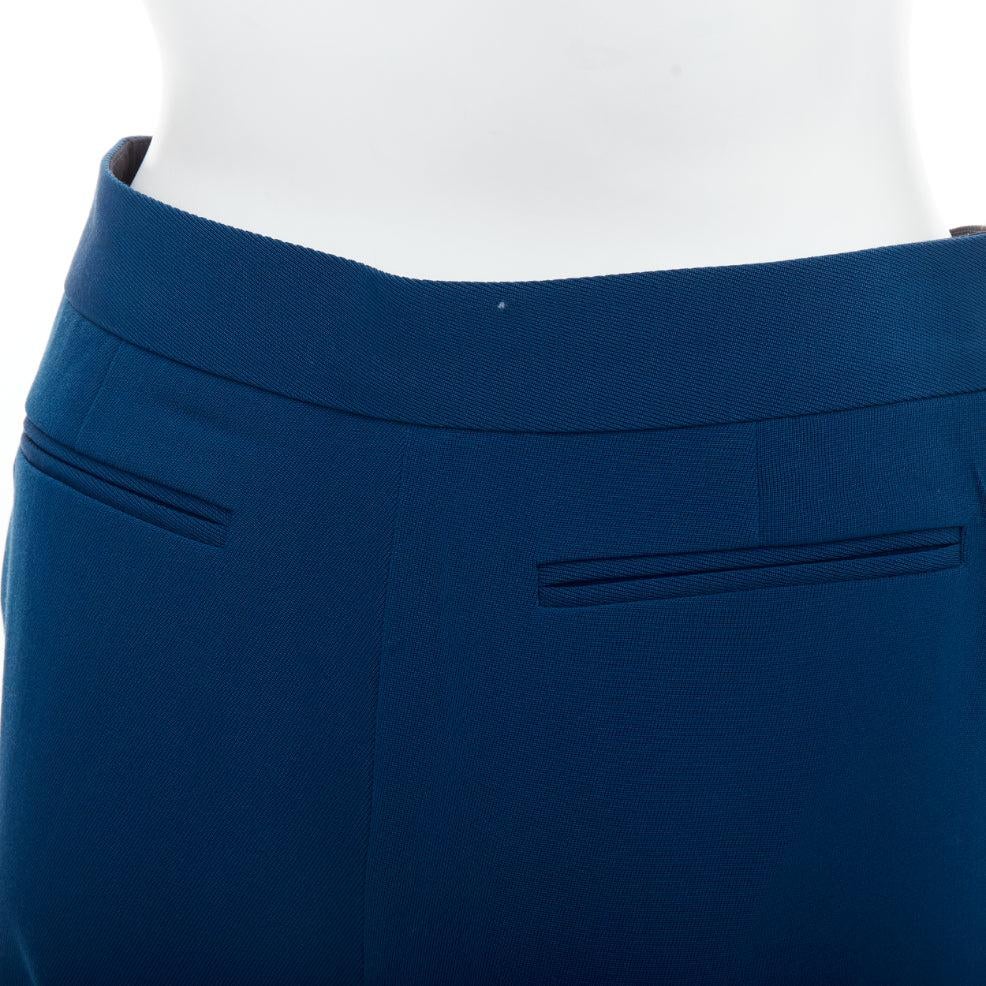 STELLA MCCARTNEY 2016 Pantalones acampanados 100% lana azul IT38 XS en venta 2