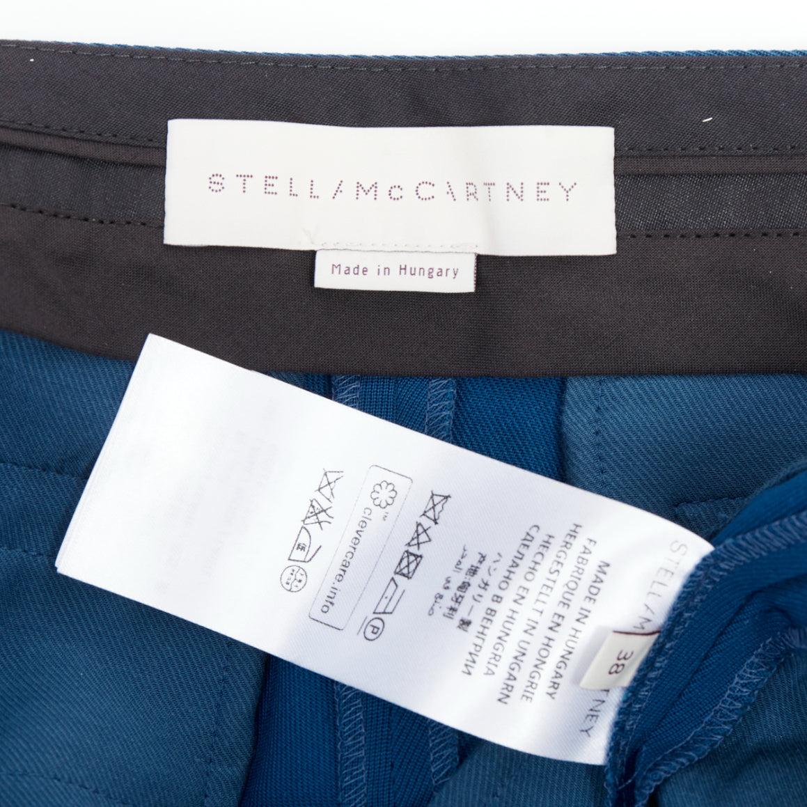 STELLA MCCARTNEY 2016 Pantalones acampanados 100% lana azul IT38 XS en venta 3