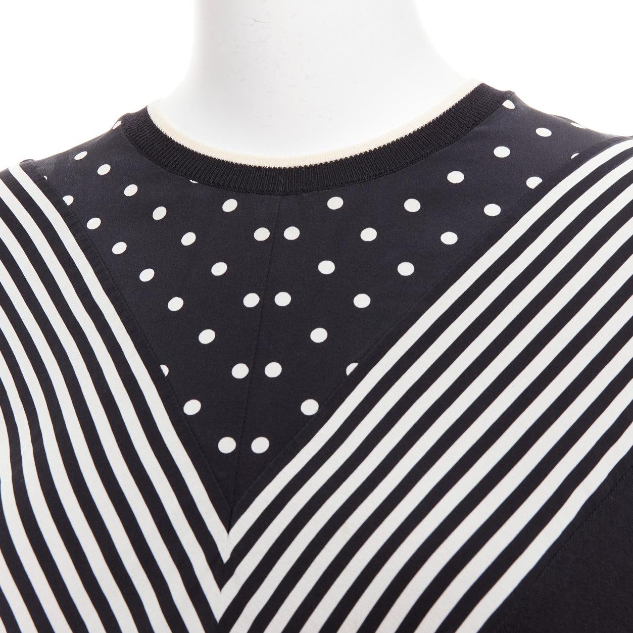 STELLA MCCARTNEY 2016 black white virgin wool silk trim long sleeve sweater
Reference: GEGG/A00117
Brand: Stella McCartney
Designer: Stella McCartney
Collection: 2016
Material: Wool, Silk
Color: Black, White
Pattern: Polka Dot
Closure: