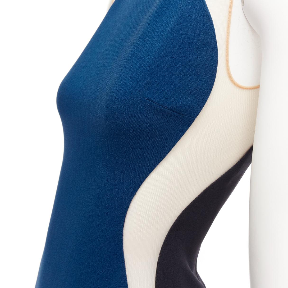STELLA MCCARTNEY 2016 blue sheer panel waist illusion mini dress IT36 XXS
Reference: EALU/A00020
Brand: Stella McCartney
Designer: Stella McCartney
Collection: 2016
Material: Viscose, Blend
Color: Blue, Navy
Pattern: Solid
Closure: Zip
Lining: Blue