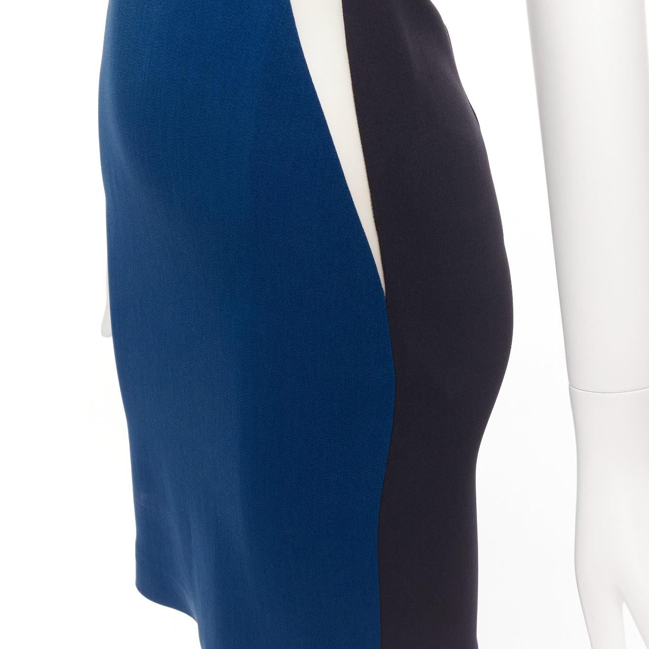 STELLA MCCARTNEY 2016 blue sheer panel waist illusion mini dress IT36 XXS For Sale 2
