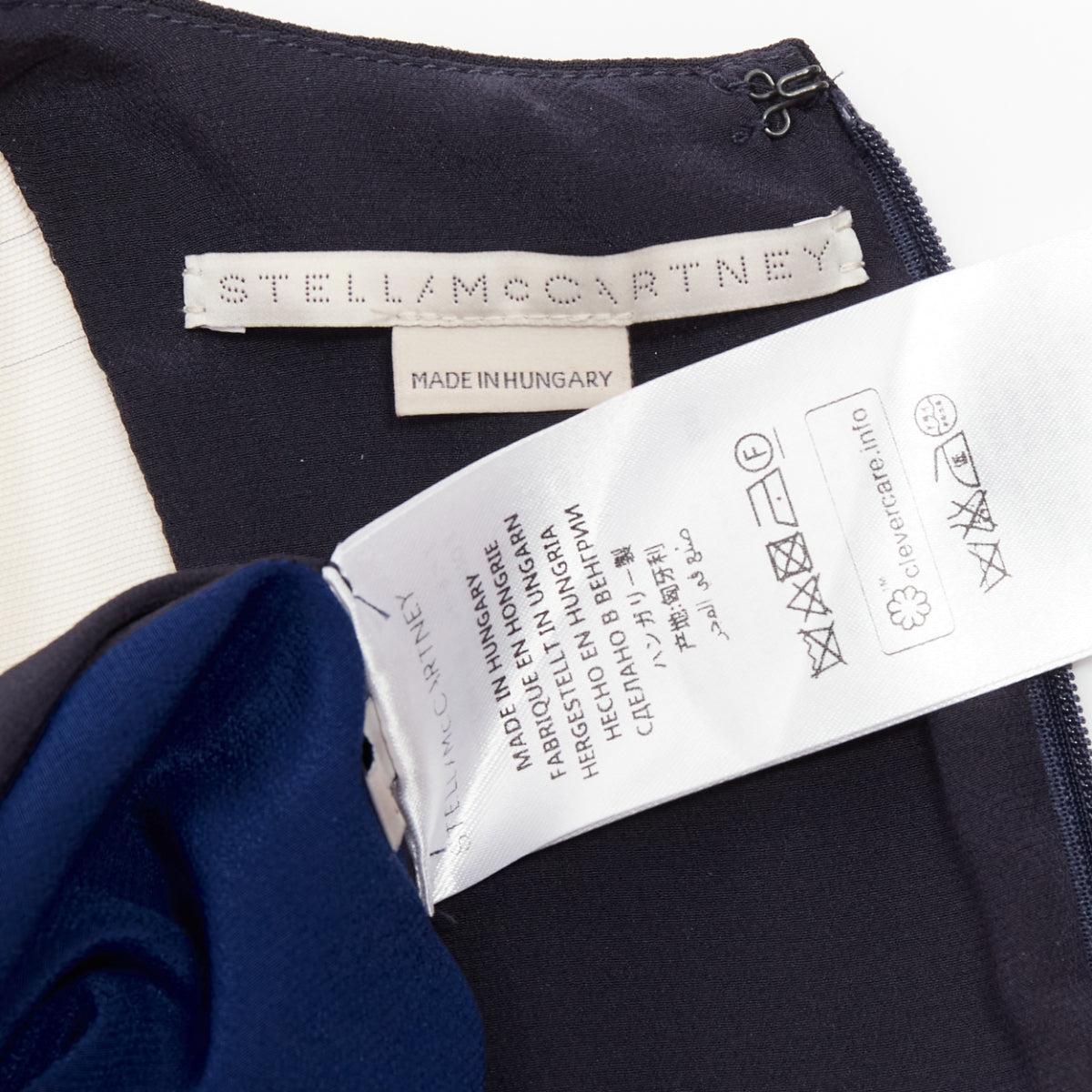 STELLA MCCARTNEY 2016 blue sheer panel waist illusion mini dress IT36 XXS For Sale 4