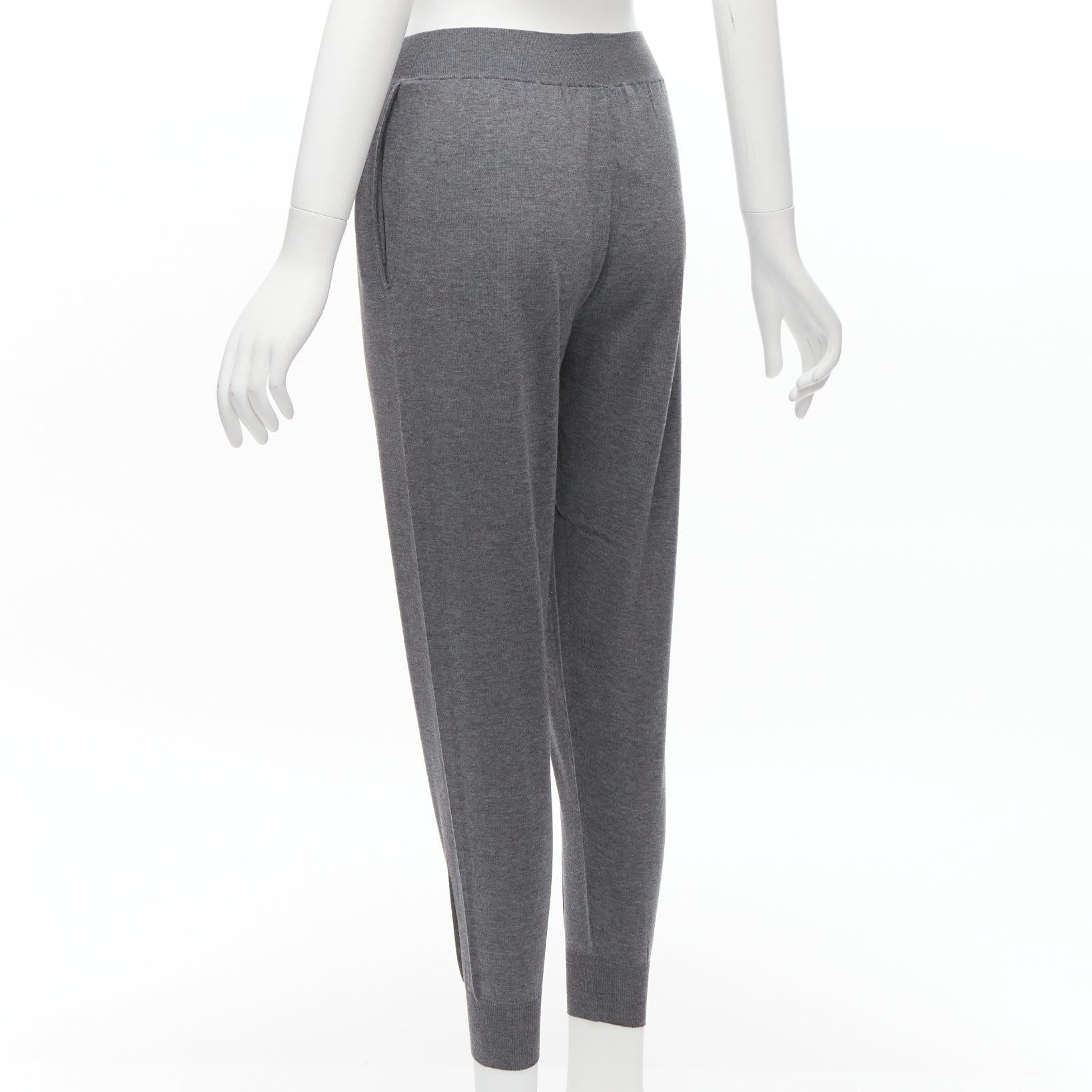 STELLA MCCARTNEY 2016 grey wool blend mid waist casual cropped knitted Pant For Sale 1