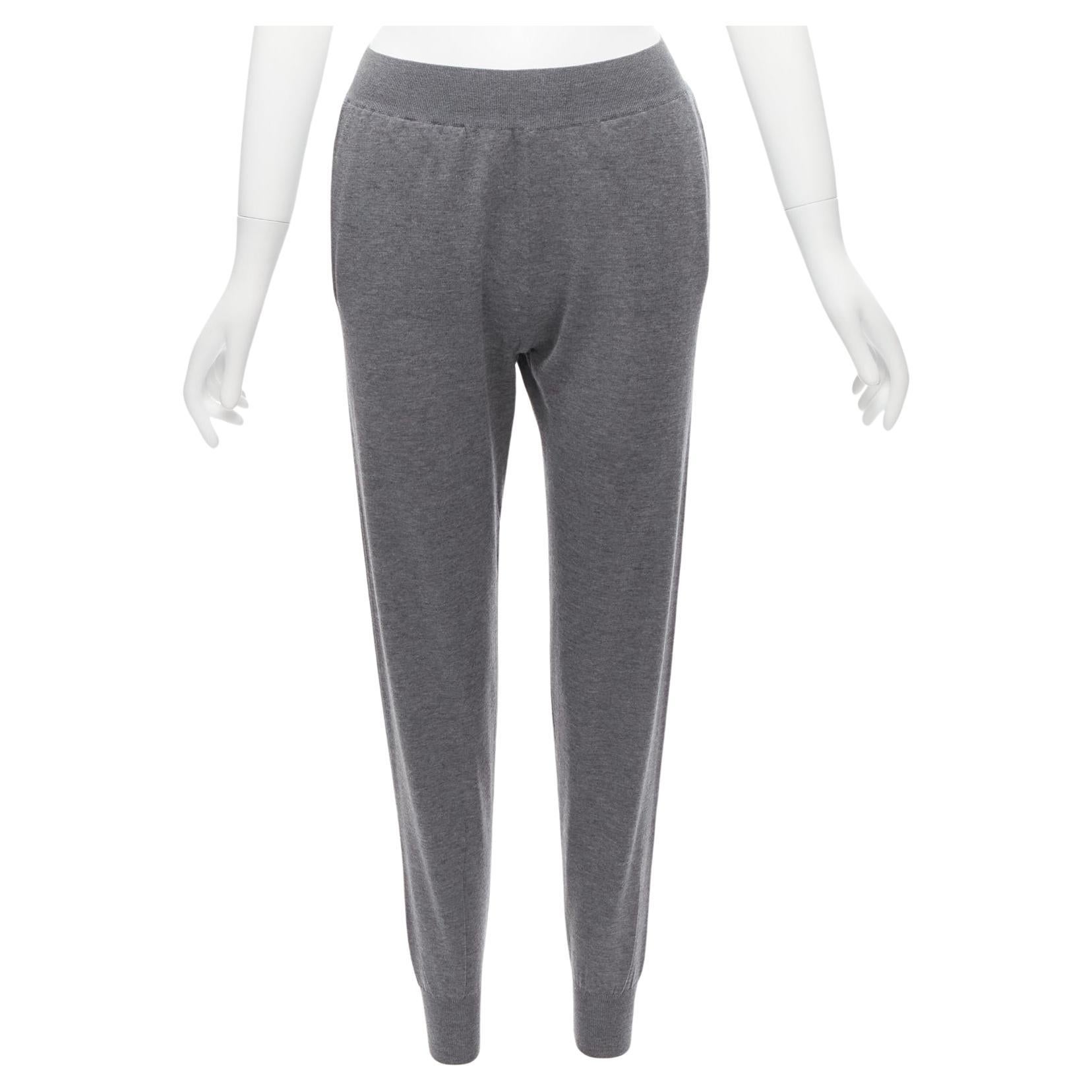 STELLA MCCARTNEY 2016 grey wool blend mid waist casual cropped knitted Pant For Sale