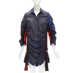 STELLA MCCARTNEY 2017 All is Love deconstructed side panel shirt dress IT34 2XS