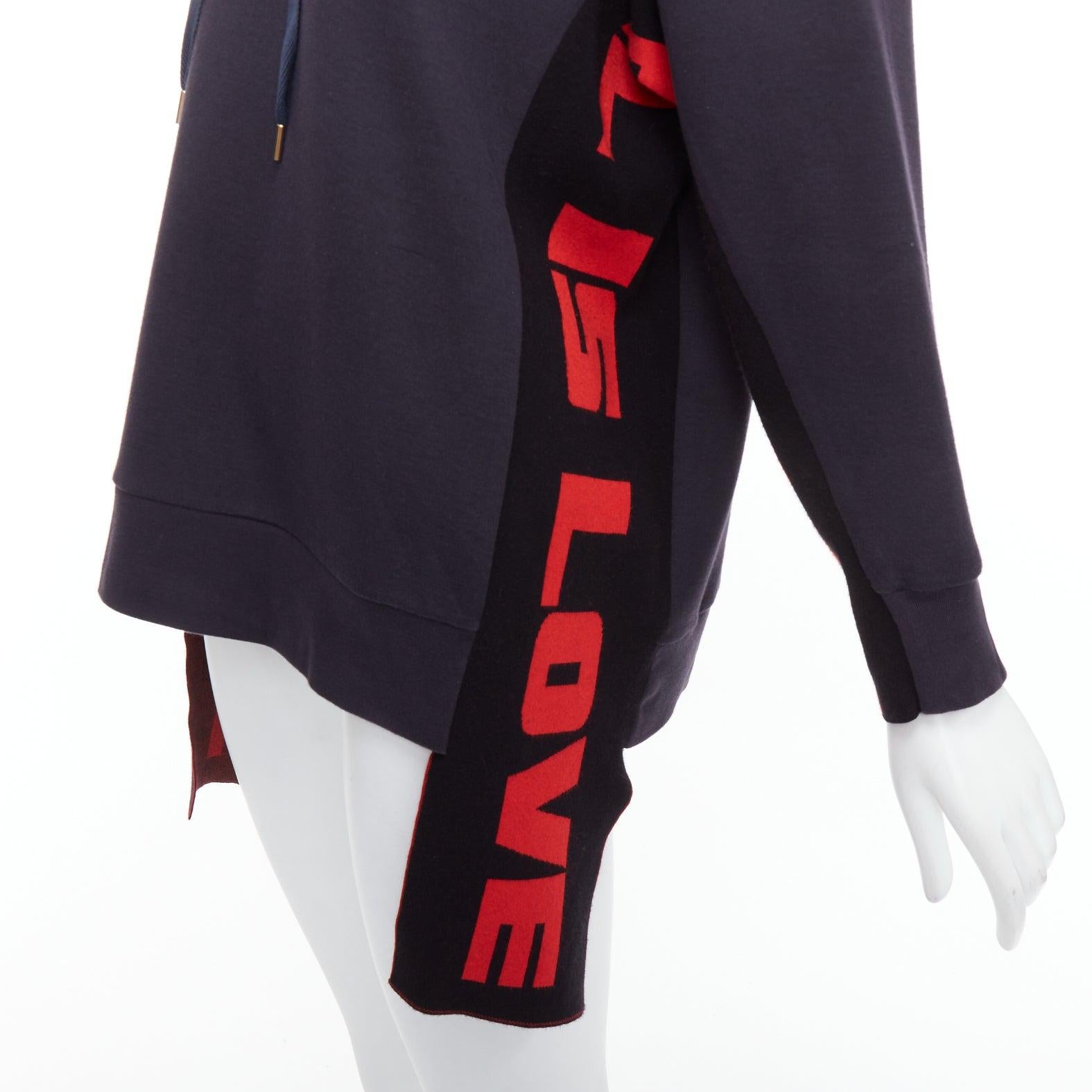 STELLA MCCARTNEY 2017 All Is Love navy red cotton long hoodie IT36 XXS
Reference: MECG/A00088
Brand: Stella McCartney
Designer: Stella McCartney
Collection: 2017
Material: Cotton, Blend
Color: Navy, Red
Pattern: Solid
Closure: Pullover
Made in: