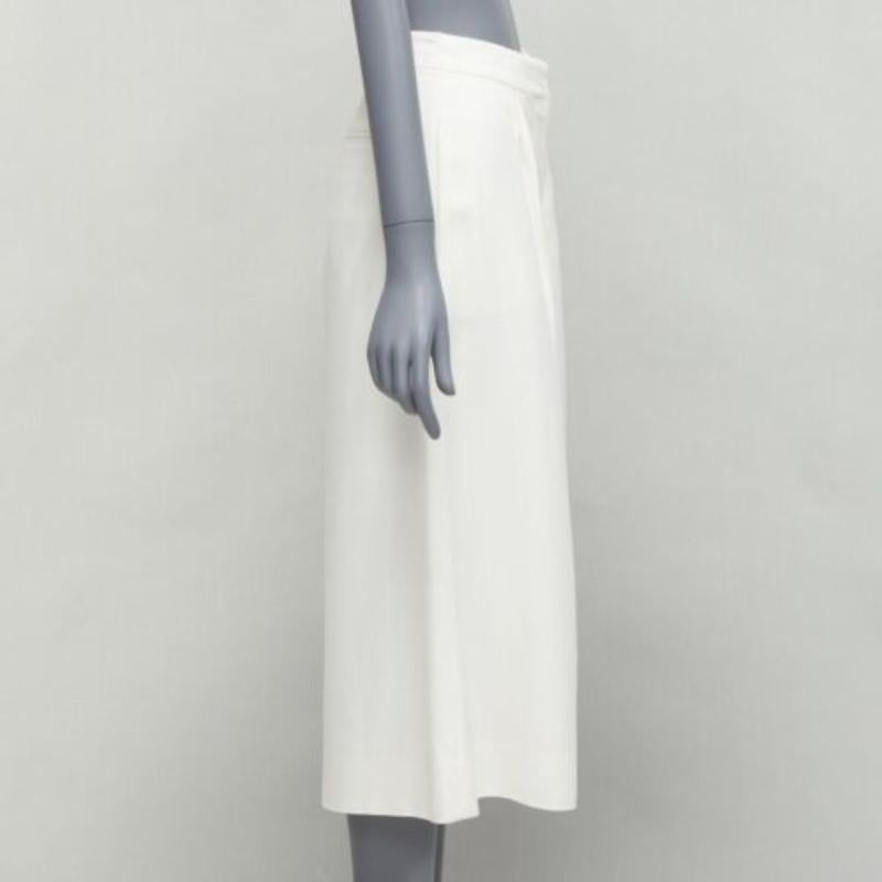 Stella MCCARTNEY 2017 pantalon culotte en soie blanche doublée à plis sur le devant IT34 XXS Bon état - En vente à Hong Kong, NT