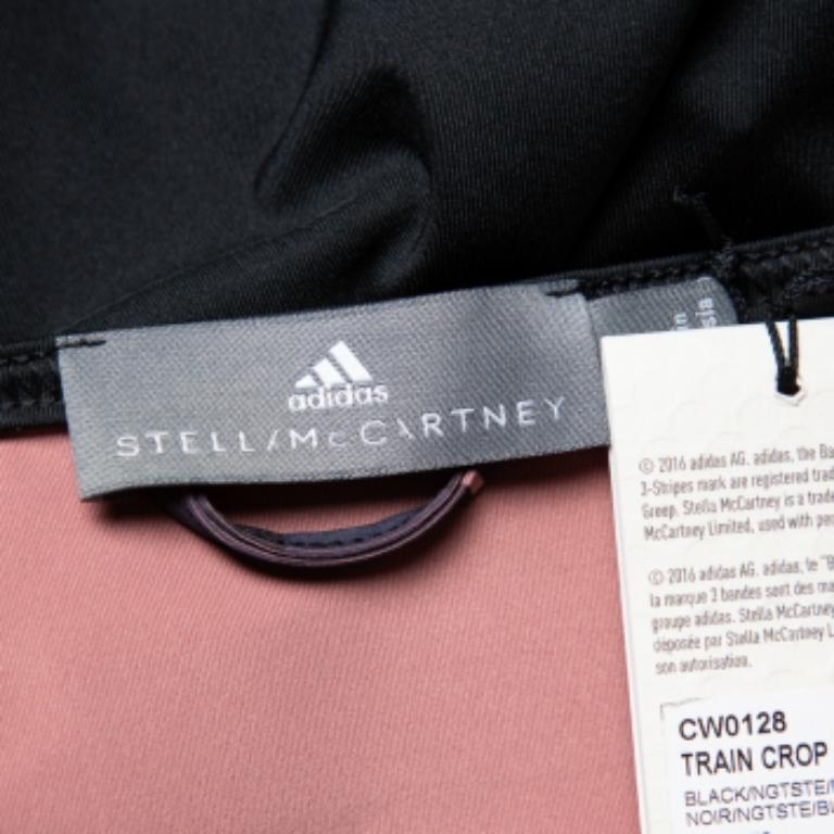 Stella McCartney Adidas Grey Train Crop Tee L In Good Condition For Sale In Dubai, Al Qouz 2