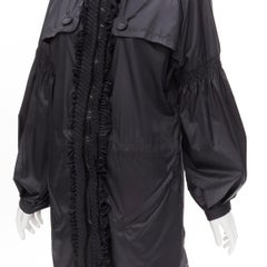 STELLA MCCARTNEY ADIDAS pleated ruffle light nylon windbreaker anorak jacket S