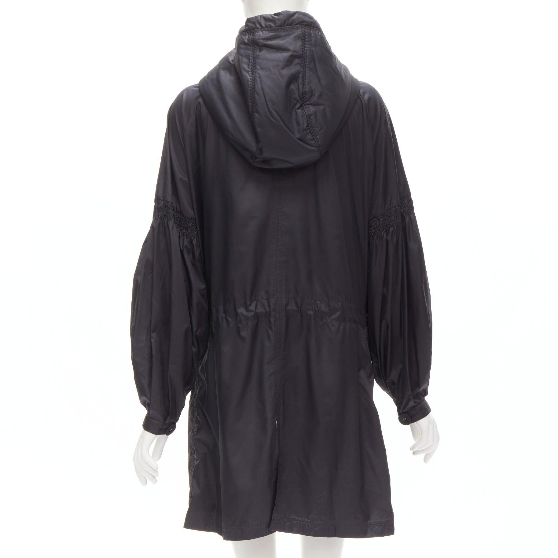 STELLA MCCARTNEY ADIDAS pleated ruffle light nylon windbreaker anorak jacket S For Sale 1