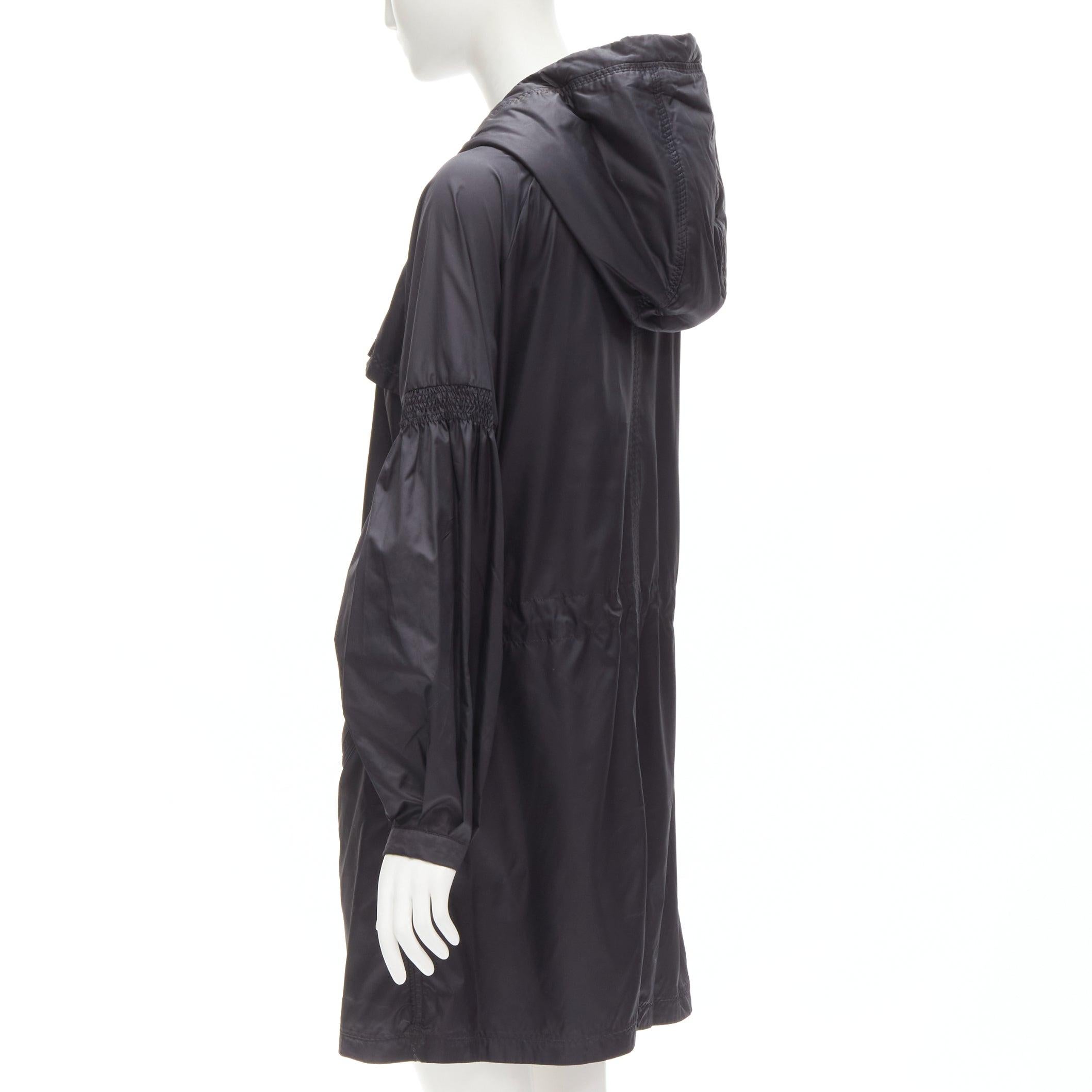 STELLA MCCARTNEY ADIDAS Chaqueta cortaviento anorak de nailon ligero con volante plisado S en venta 1