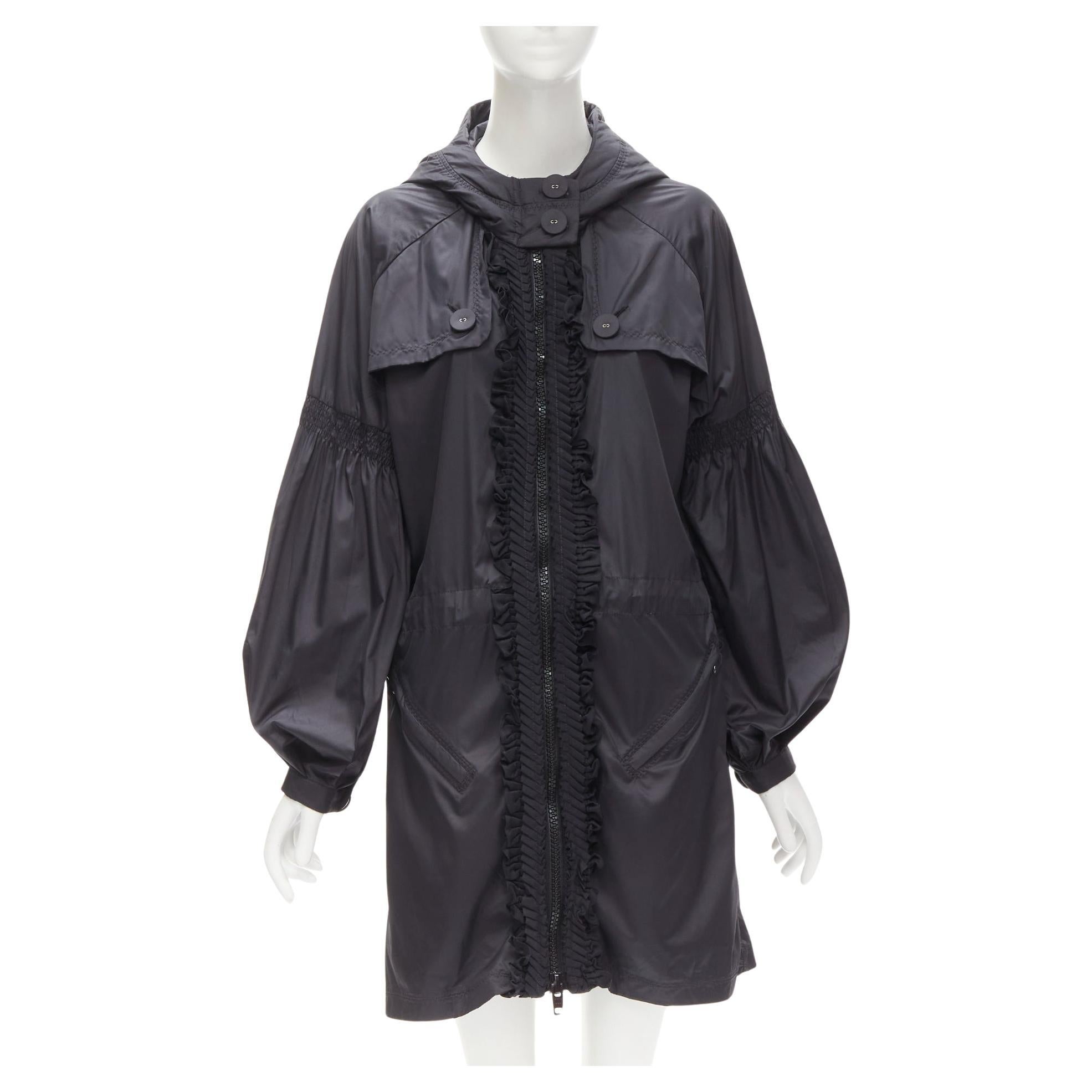 Veste anorak STELLA MCCARTNEY ADIDAS à volants plissés en nylon léger S