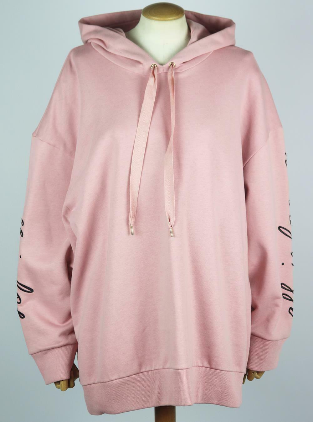 Stella McCartney's hoodie is cut from French cotton-terry that's embroidered with 'All Is Love' in black threads along the back and down the arms, it's designed in a slightly loose silhouette and works equally well with a skirt or track pants.
Pink
