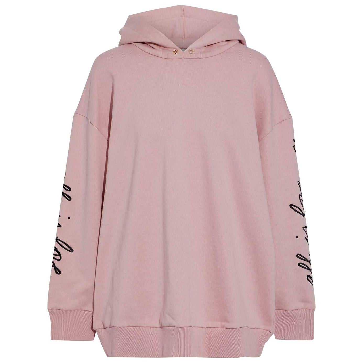Stella McCartney All Is Love Embroidered French Cotton Terry Hoddie