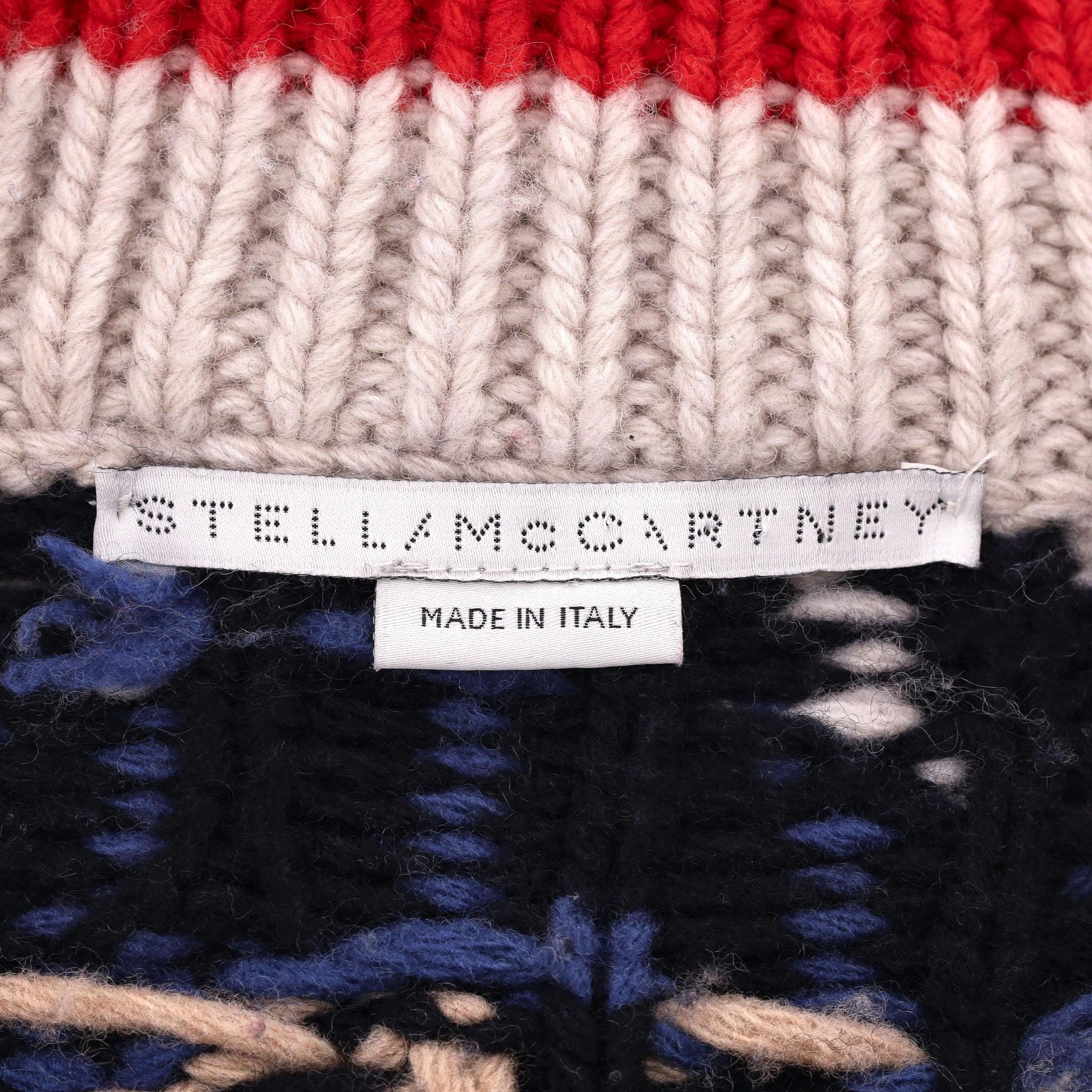Cardigan en laine vierge intarsia 'All Is Love' de Stella McCartney Pour femmes en vente