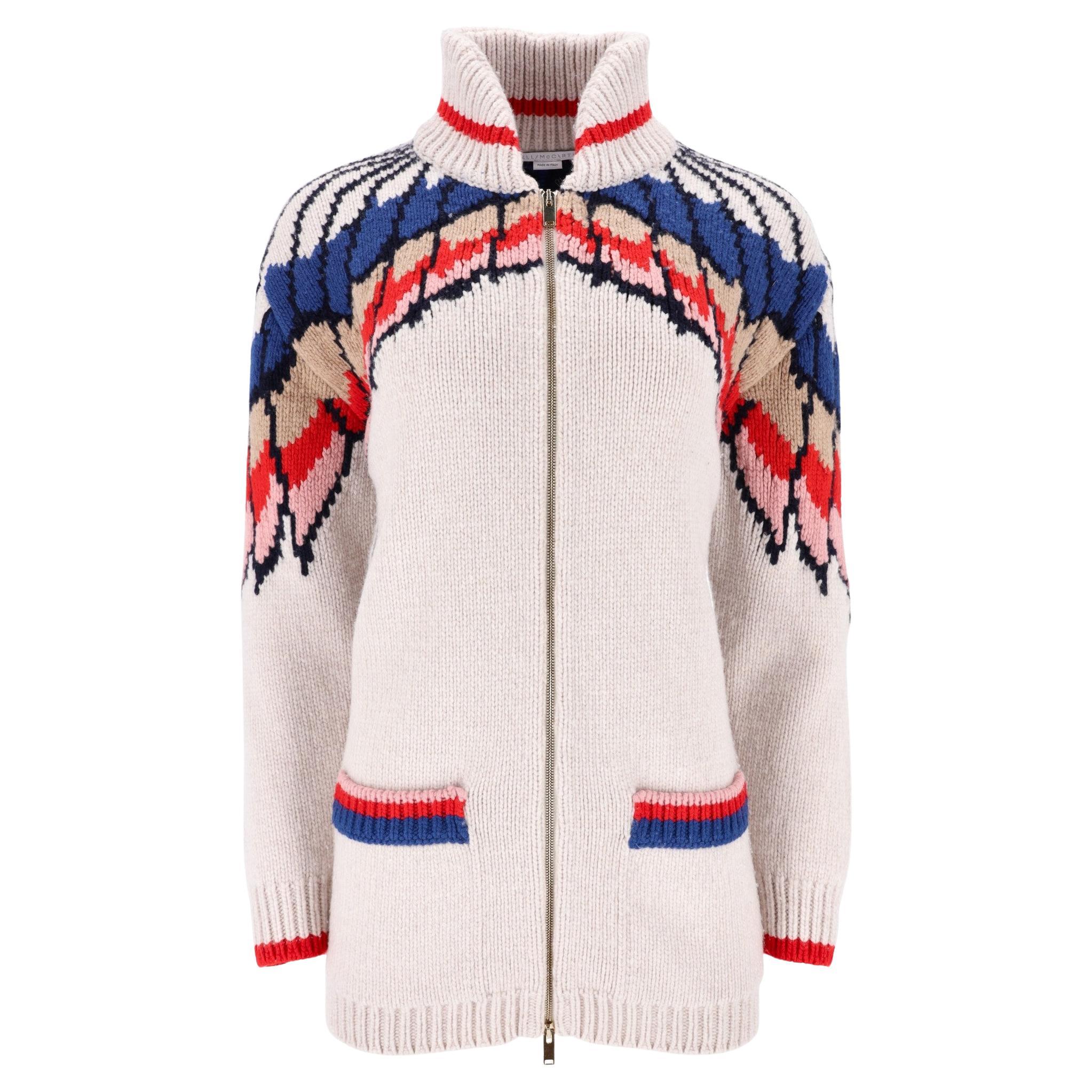 Cardigan en laine vierge intarsia 'All Is Love' de Stella McCartney en vente