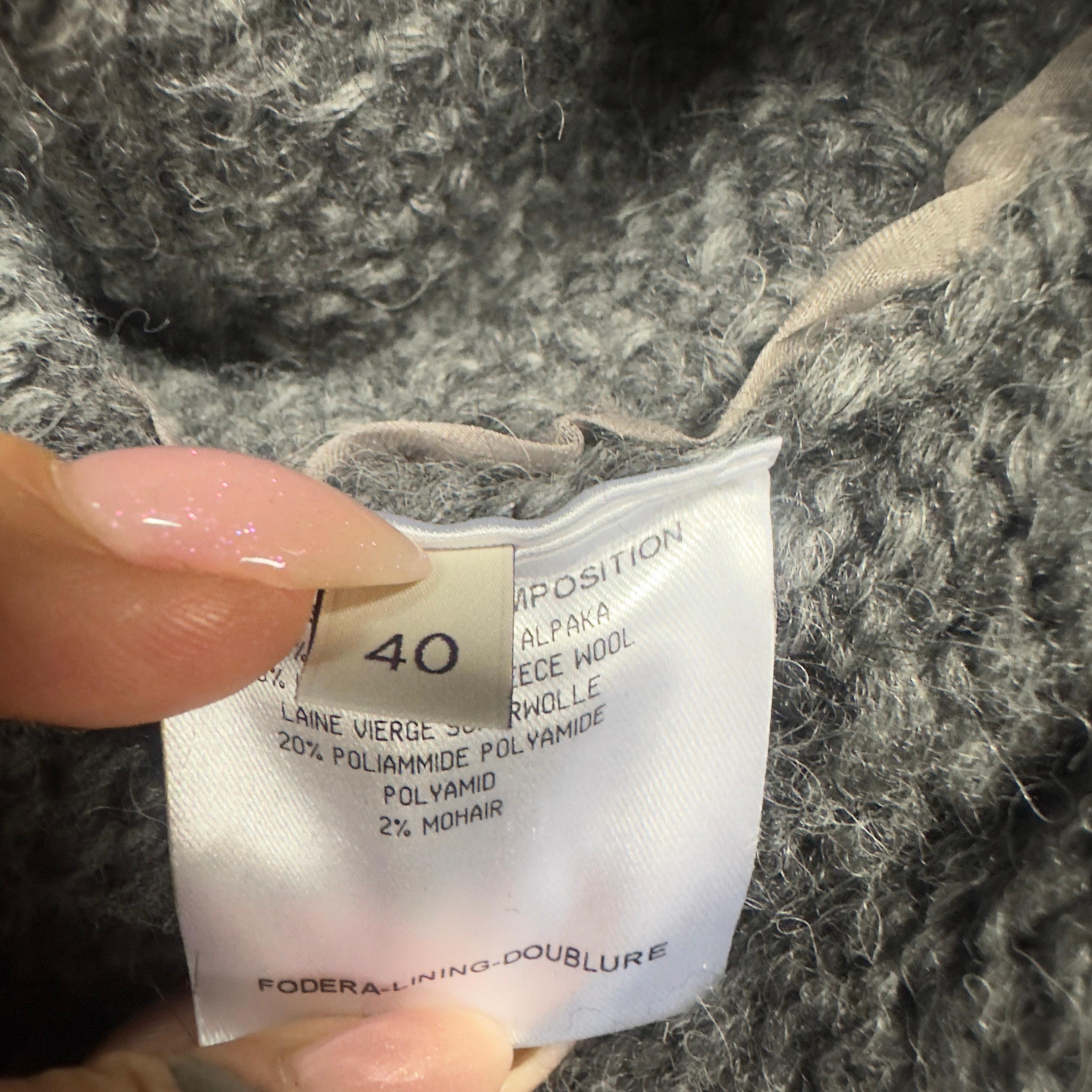 Stella McCartney - Pull en tricot structuré en alpaga et laine vierge en vente 2