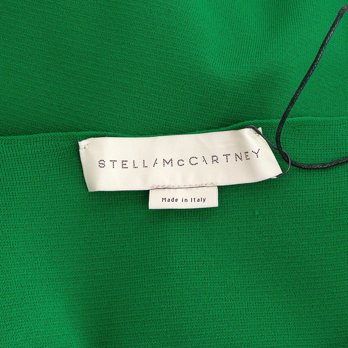 STELLA MCCARTNEY Chemise CROP Top en rayonne vert pomme 44 L en vente 1