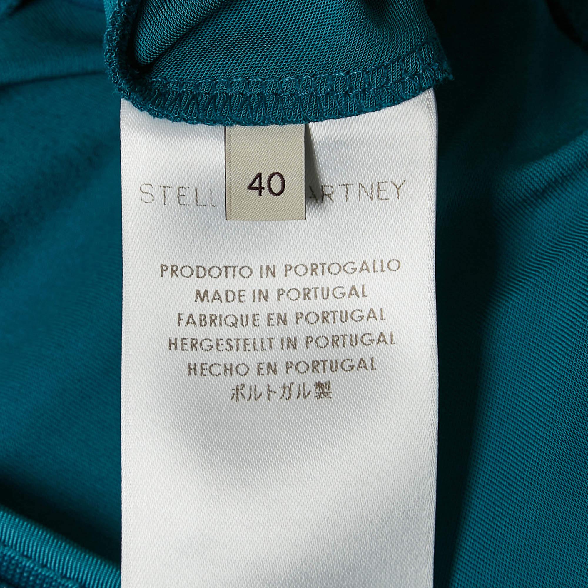 Women's Stella McCartney Aqua Blue Jersey Sleeveless Maxi Dress S