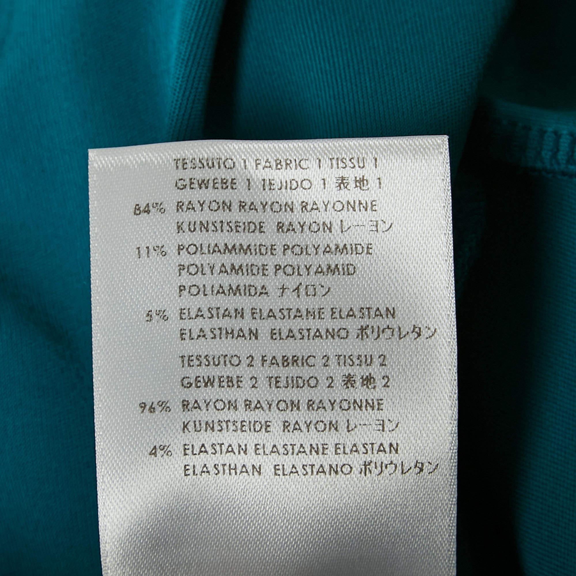 Stella McCartney Aqua Blue Jersey Sleeveless Maxi Dress S 1