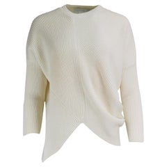 Stella Mccartney Asymmetric Ribbed Wool Sweater IT 40 UK 8