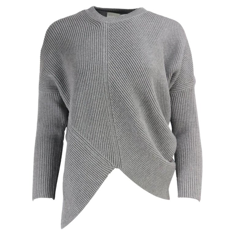 Stella Mccartney Asymmetric Ribbed Wool Sweater IT 40 UK 8 For Sale at ...