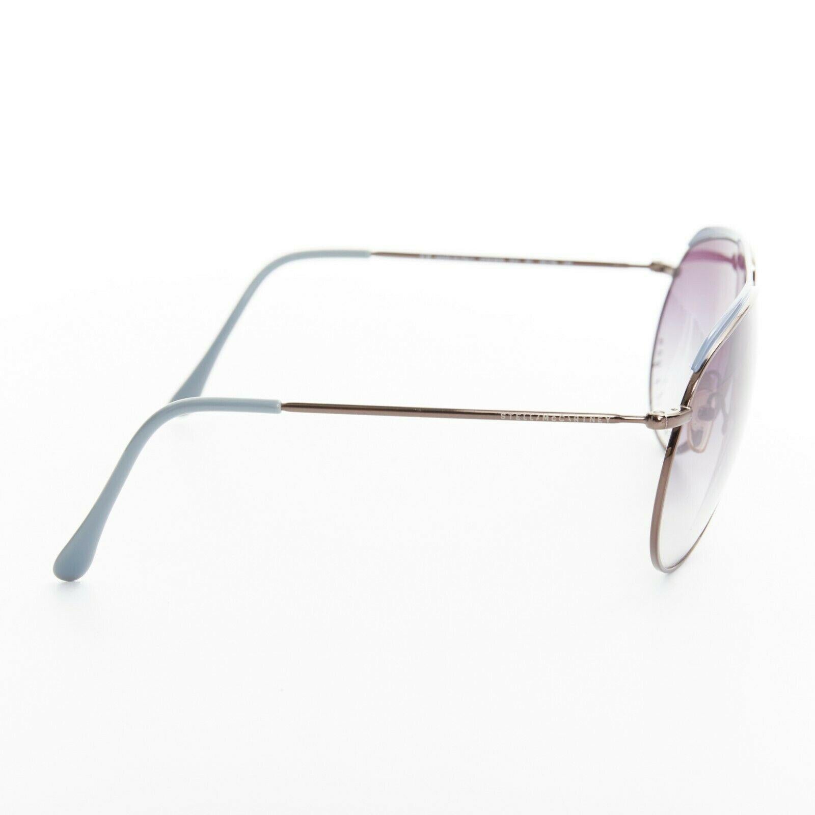 Grigio Stella McCartney Baby It's You occhiali da sole aviatore con lenti stampate e sfumate blu