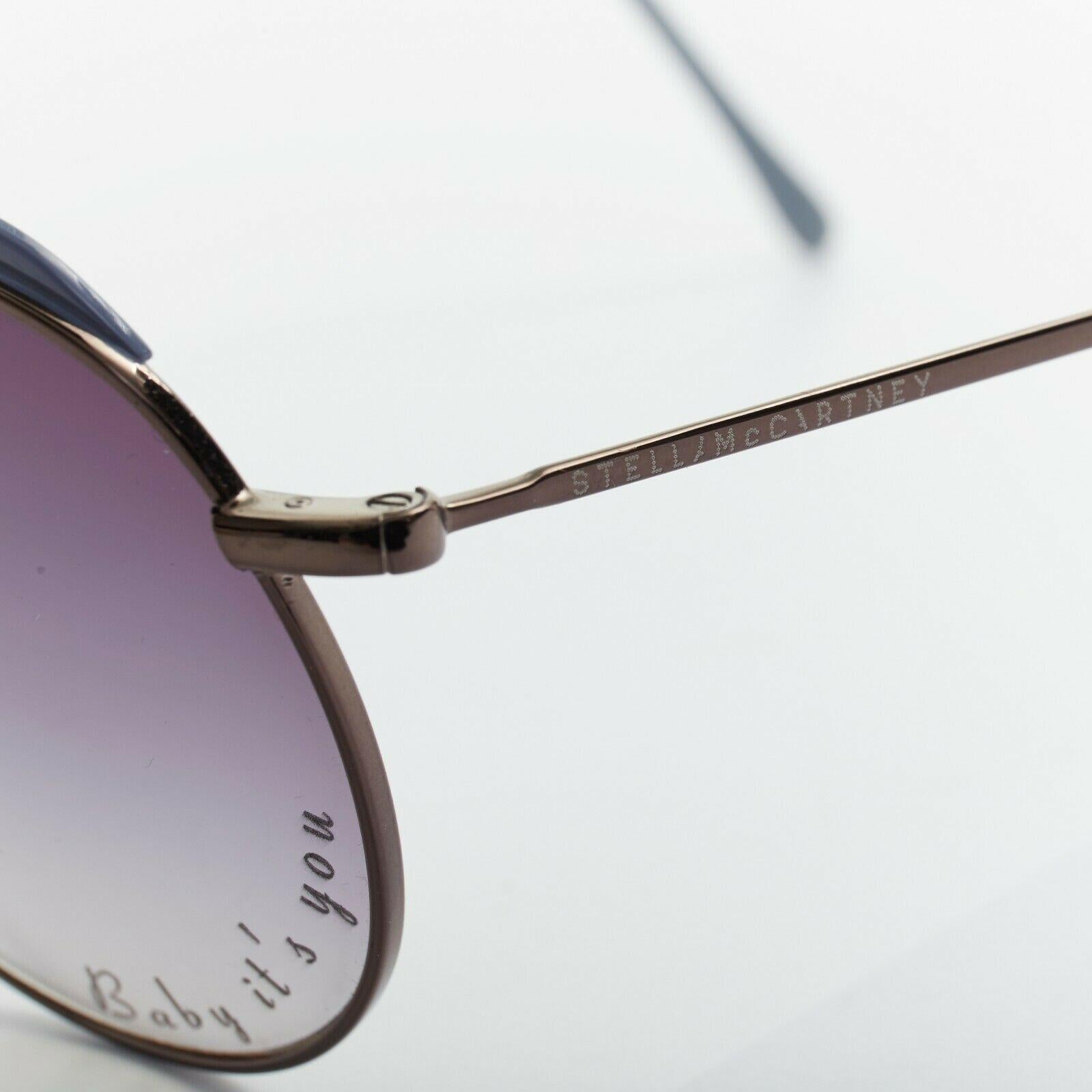 Donna Stella McCartney Baby It's You occhiali da sole aviatore con lenti stampate e sfumate blu